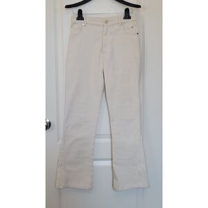 Acler Lewis Cream High Waisted Cropped Flare Jeans